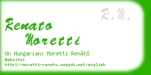 renato moretti business card